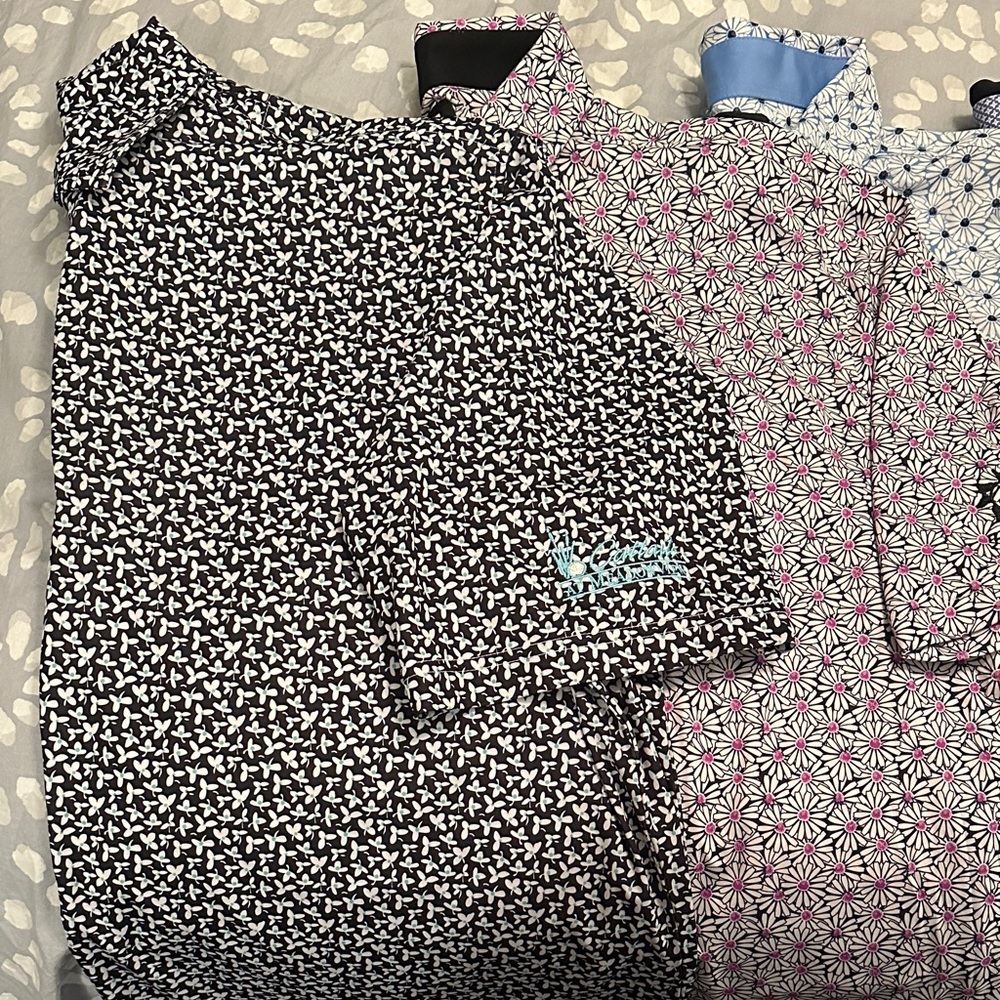 Men's XL Footjoy 6-shirt Bundle - various patterns and course logos on sleeve - Picture 2 of 11
